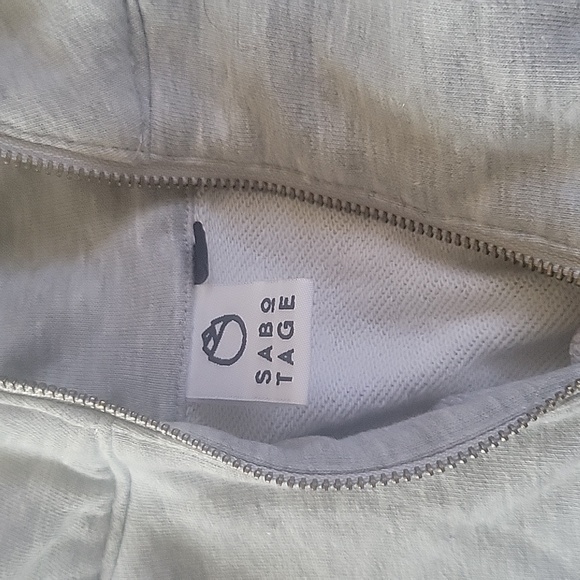 girls grey crop zip neck - Picture 3 of 4